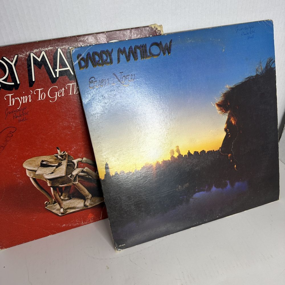 Barry Manilow Vinyl Lot Of 2 Even Now - 1978 - Arista Trying To Get The‎ Feeling